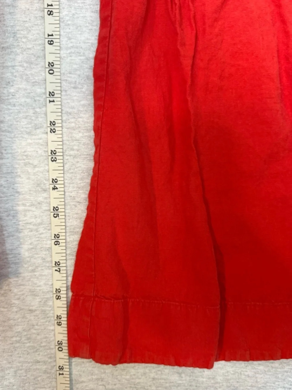 Zara 100% Linen Wide‎ Leg High-Waisted Pants - Red Orange - Size XS 🧡✨